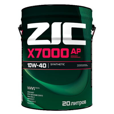 Моторное масло для коммерческого транспорта ZIC X7000 AP 10W-40 (20л)