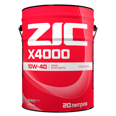 Моторное масло для коммерческого транспорта ZIC X4000 10W-40 (20л)