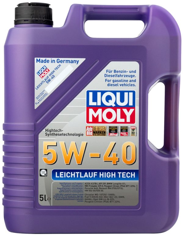 2328 Liqui Moly Моторное масло для легковых автомобилей Leichtlauf High Tech 5W-40 (5л)