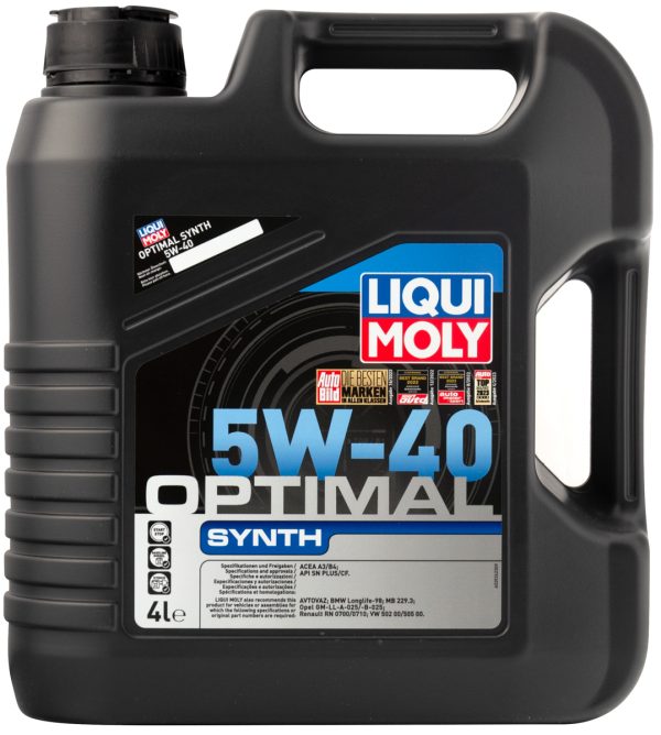 3926 Liqui Moly Моторное масло для легковых автомобилей Optimal Synth 5W-40 (4л)