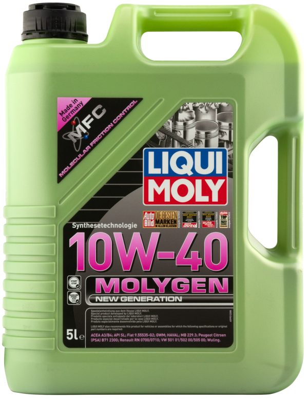 8538 Liqui Moly Моторное масло для легковых автомобилей Molygen New Generation 10W-40 (4л)