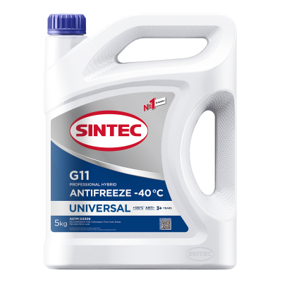 Жидкость охлаждающая Sintec Antifreeze Universal G11 blue -40 5кг