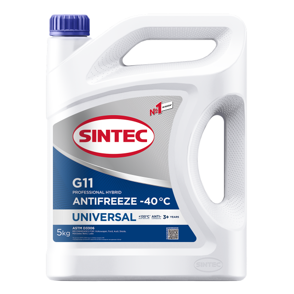 Жидкость охлаждающая Sintec Antifreeze Universal G11 blue -40 5кг