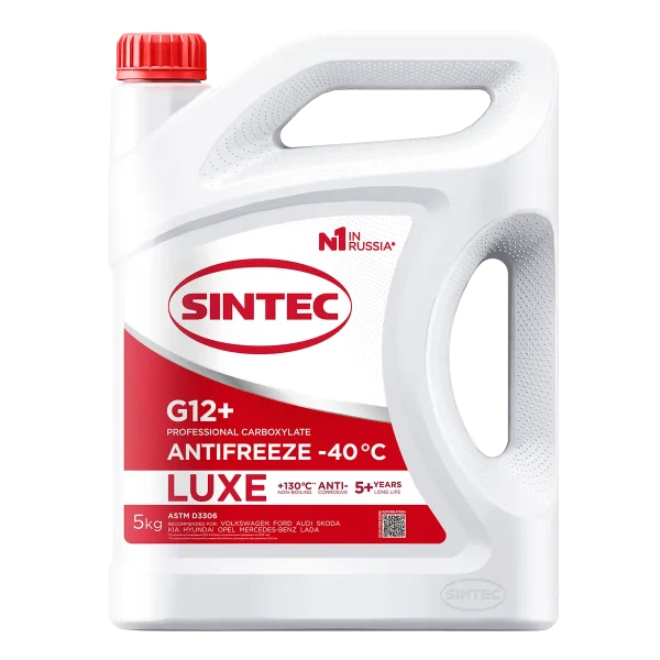 Жидкость охлаждающая Sintec Antifreeze Luxe G12+ red -45 1кг