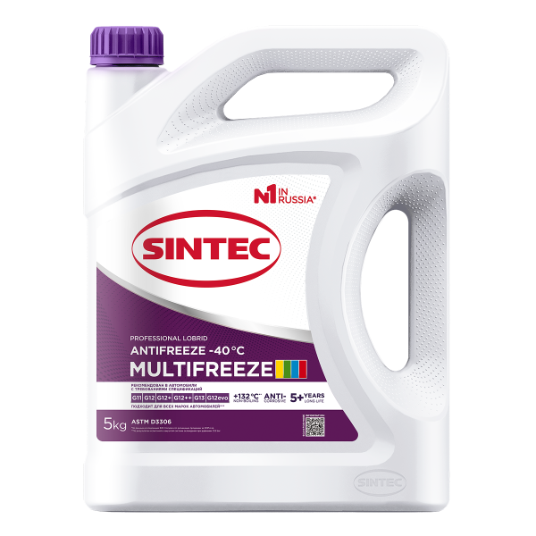Жидкость охлаждающая Sintec Antifreeze Multifreeze violet -40 1кг