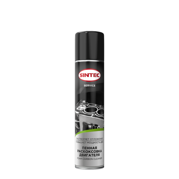 Sintec Пенная раскоксовка двигателя Foam Carbon Cleaner 400мл (аэрозоль) (ПТ)